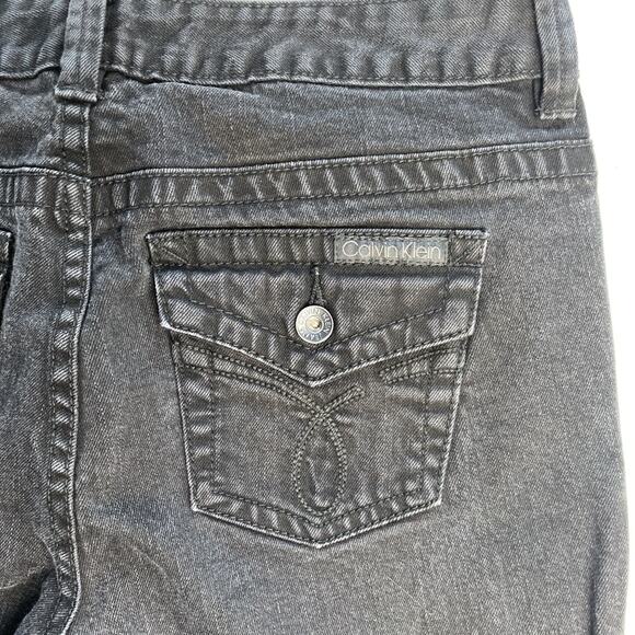 Calvin Klein Jeans Womens 10 Black Lean Boot Jeans 10 Stretch Denim Zipper - Picture 3 of 11